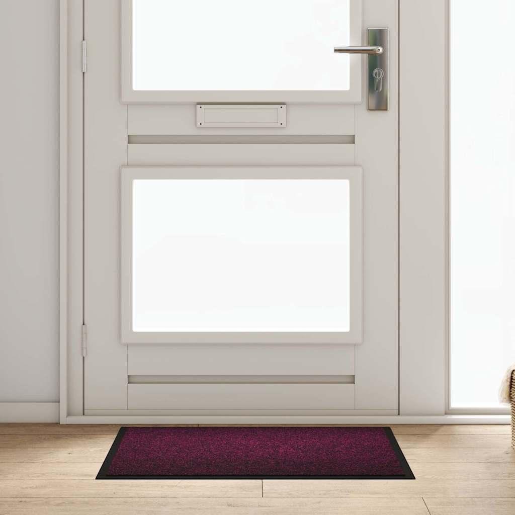 Dørmåtte Bordeaux 60 x 80 cm Teddy Stof billede