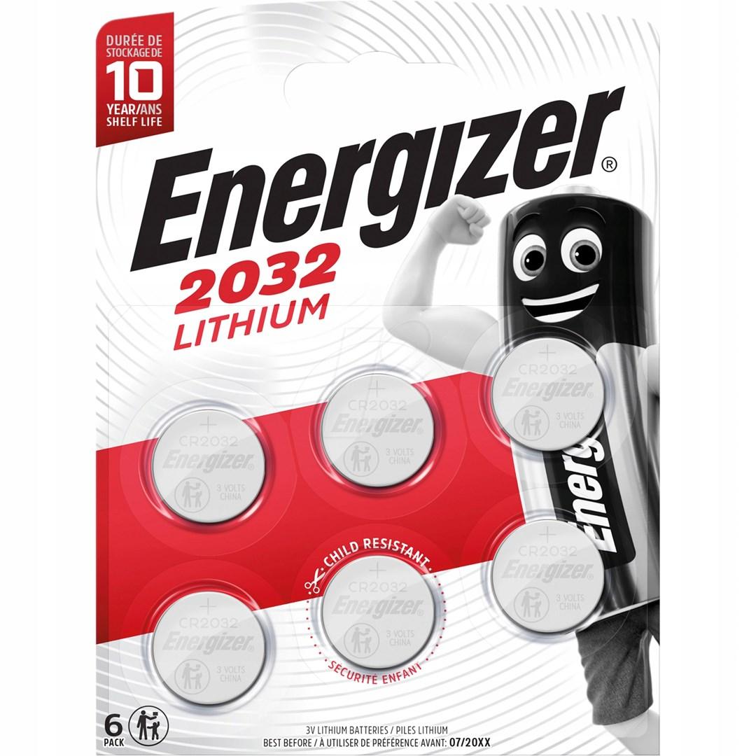 Lithium knapcellebatteri CR2032 | 3 V DC | 235 mAh | 6-Blister | Sølv
