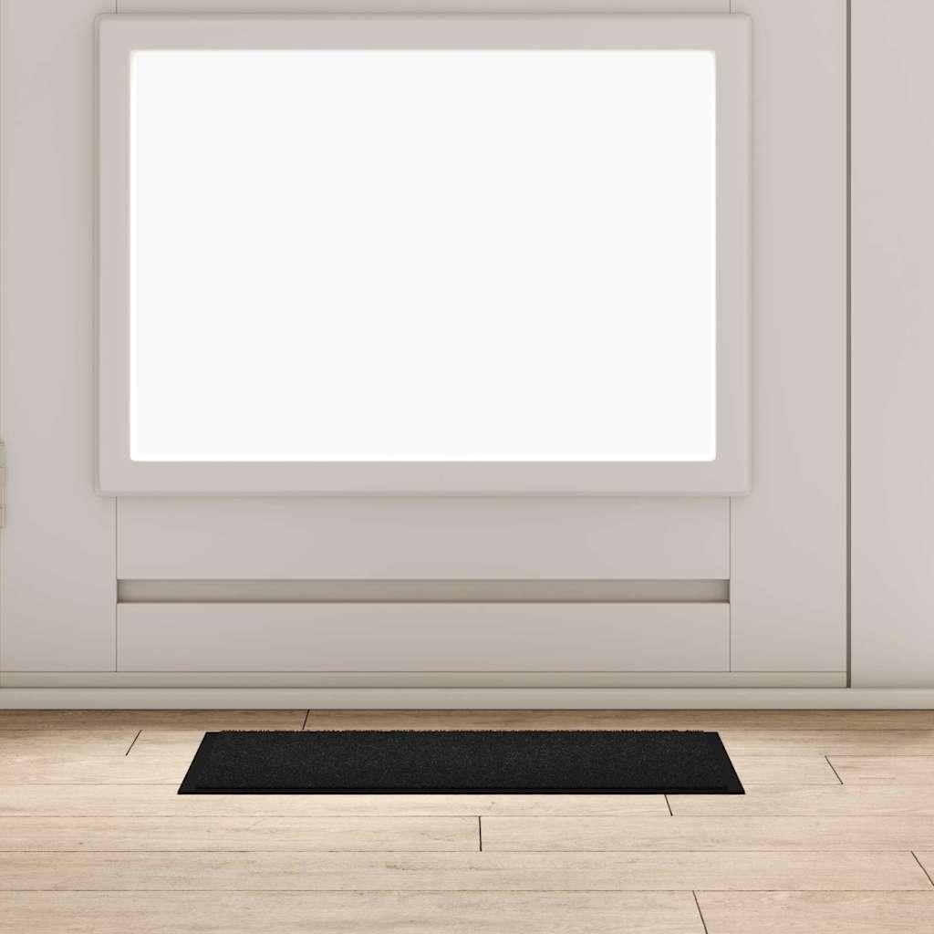 Dørmåtte Sort 60 x 40 x 1.2 cm Teddy Stof