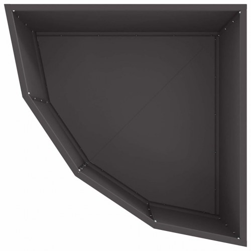 Hjørne Plantekasse Sort 60 x 60 x 35 cm Stål