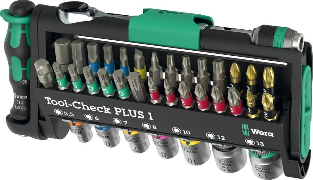 Tool-Check PLUS 1 (schwarz/grün, 39-teilig, inkl. 1/4" Bit-Ratsche)