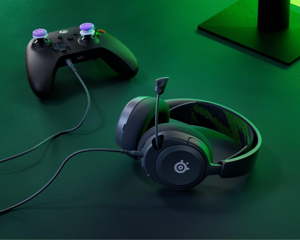 Gaming headset SteelSeries Arctis Nova 1X - kablet, headband, sort/grøn