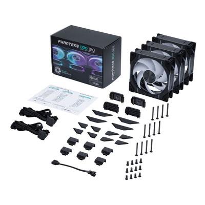 PC blæser Phanteks D30 120 mm PWM, D-RGB, blå billede