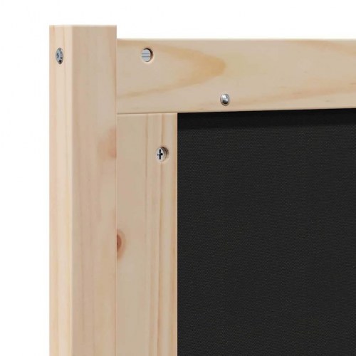 Polstret sengegavl Brun 100 cm Massiv fyrretræ og stof