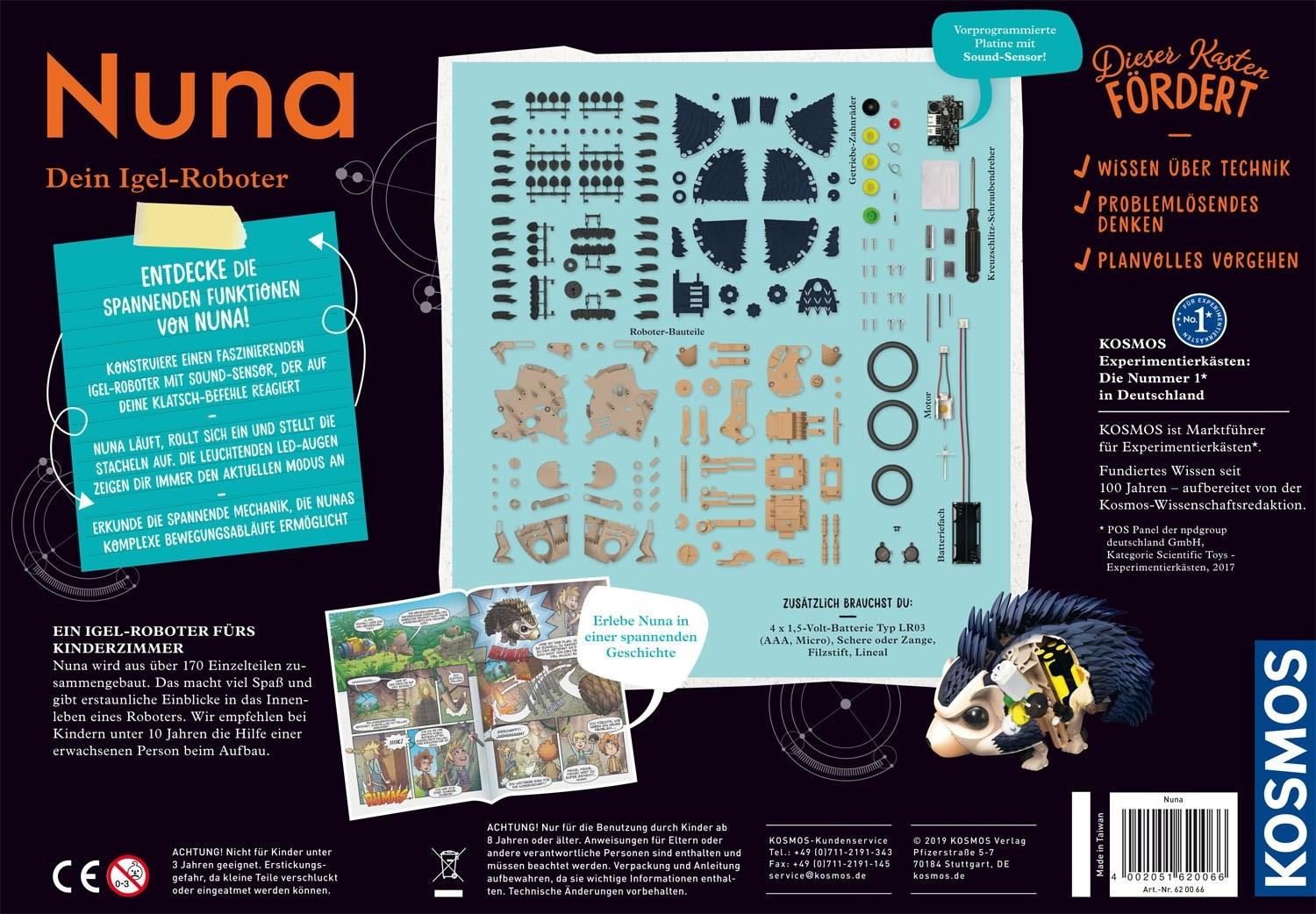 Legetøj Kosmos Læringslegetøj Nuna Pindsvin-robot 812 år