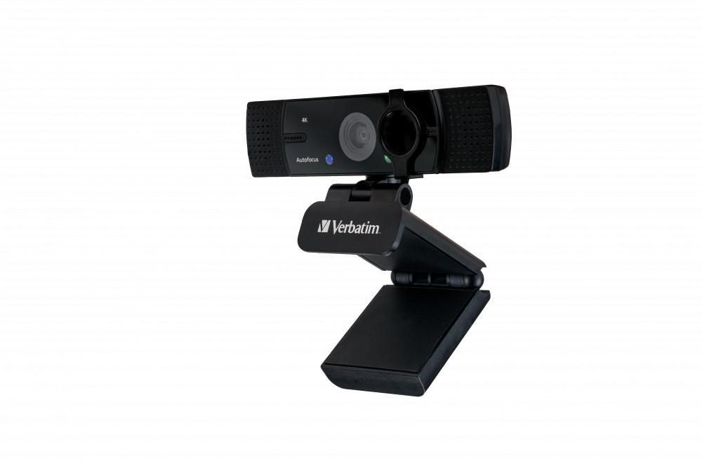 Webcam 4K med autofokus - Verbatim 49580, USB 2.0, sort billede