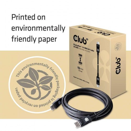 DisplayPort kabel 1.4 3 m – Club 3D HBR3 8K (M/M)