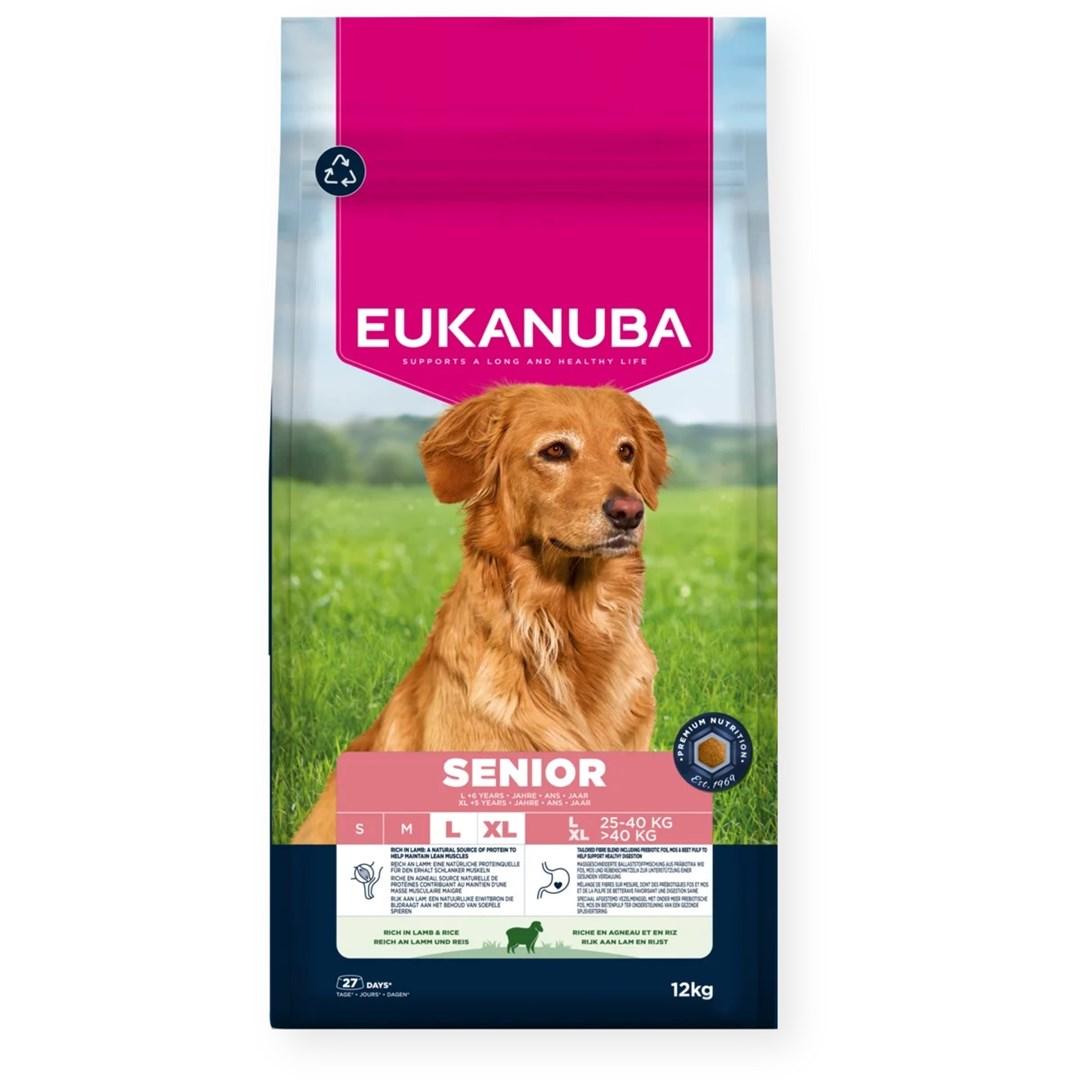 Hundefoder tørfoder senior stor race - EUKANUBA lam & ris 12 kg