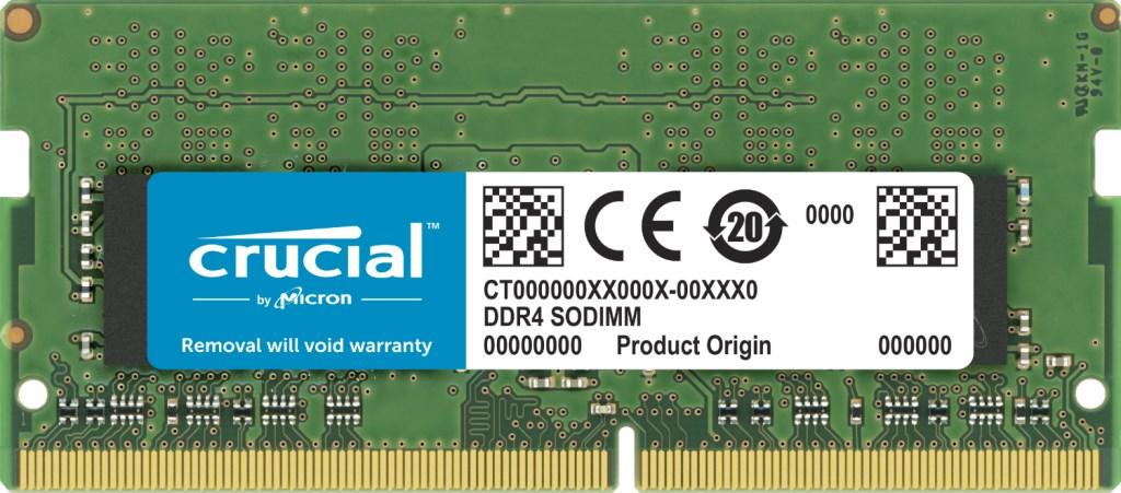 Crucial 32 GB DDR4 SO-DIMM 3200 MT/s CL22 RAM - ikke-ECC, ubufferet, 260-pin