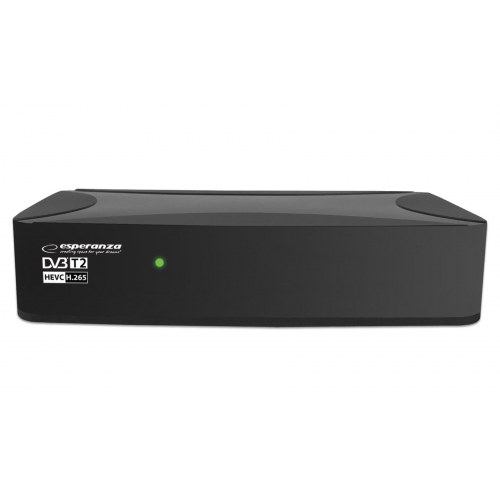 DVB-T2 set-top-boks – Esperanza EV108R, sort