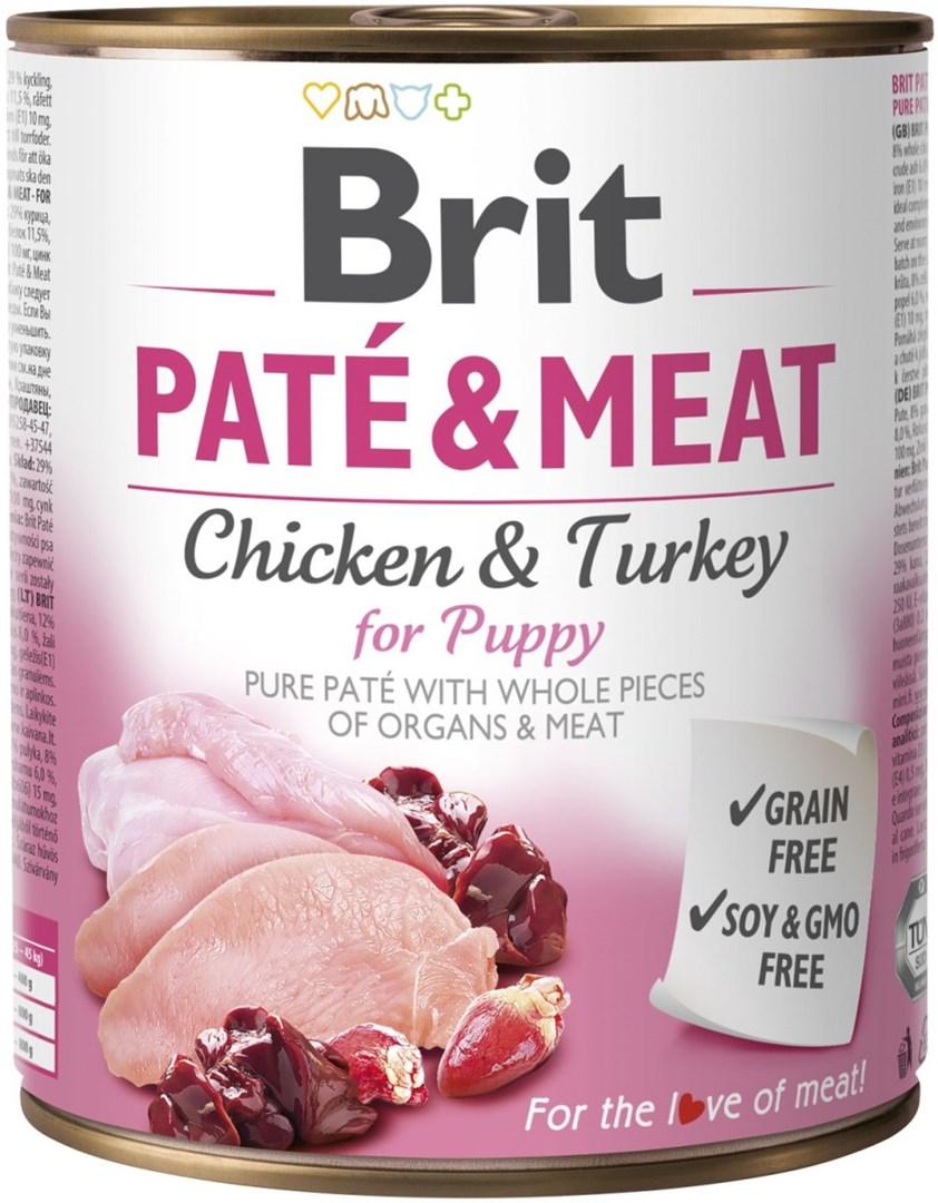 Hundefoder vådfoder Brit Paté & Meat Puppy – 800 g