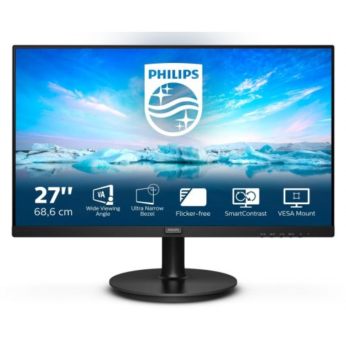 Skærm 27" Philips V Line 271V8L – Full HD VA, 75 Hz, sort