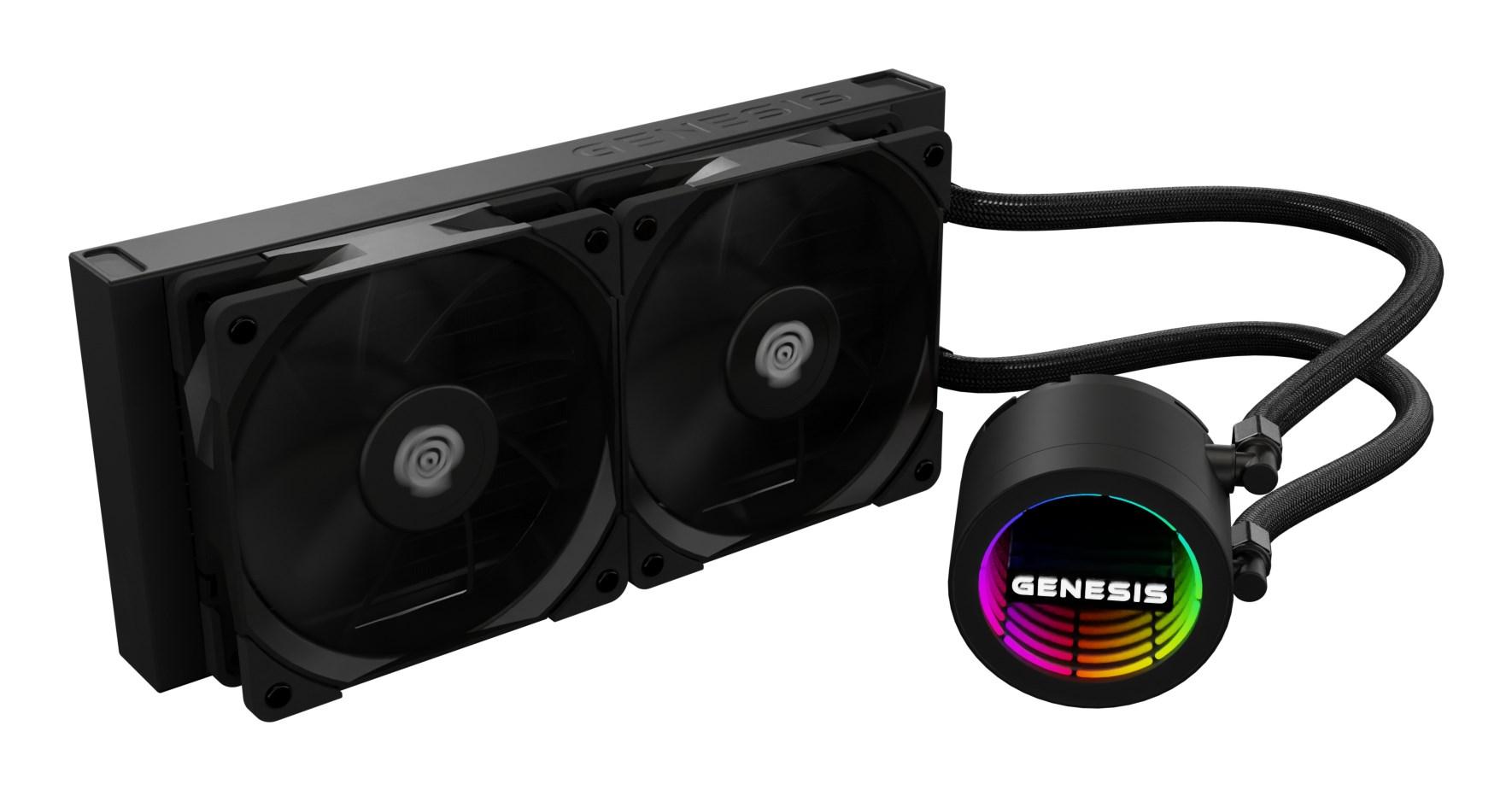 Vandkøling til pc GENESIS NLG-2318 - sort, 2 blæsere billede