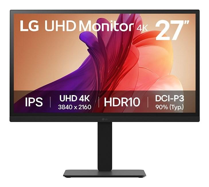 4K skærm 27" LG 27BA45U-B – IPS, UHD 3840 × 2160, sort