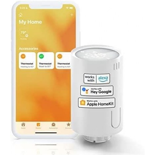 Smart radiatortermostat Meross MTS150H – Wi‑Fi, Apple HomeKit, Google Assistant, Alexa
