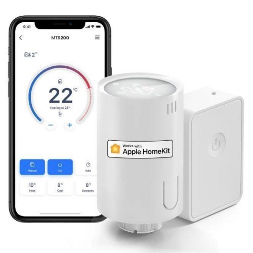 Smart radiatortermostat Meross MTS150H – Wi‑Fi, Apple HomeKit, Google Assistant, Alexa