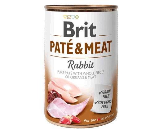 Hundefoder vådfoder Brit Paté & Meat – Kanin, 400 g