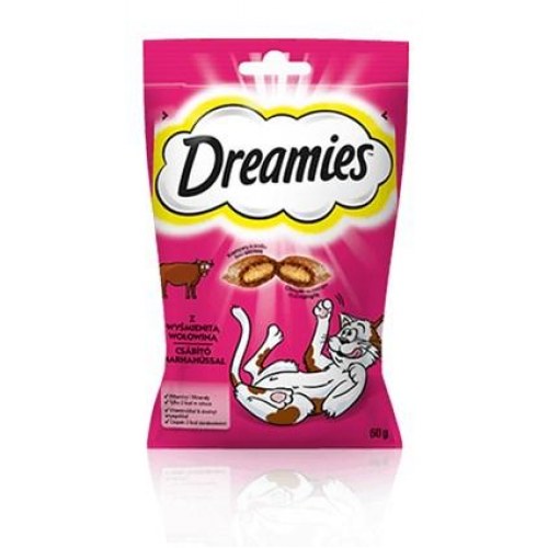 Kattegodbidder Dreamies oksekød 60 g - voksen kat