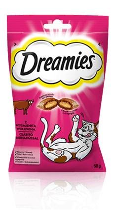 Kattegodbidder Dreamies oksekød 60 g voksen kat