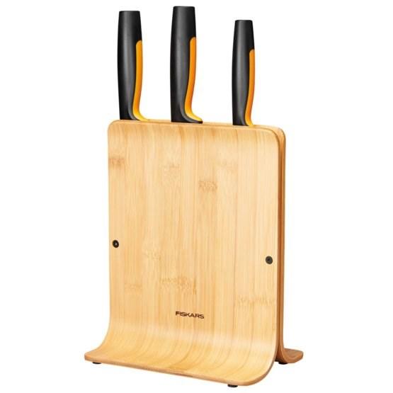 Knivblok med slidser - Fiskars Functional Form, 4 dele