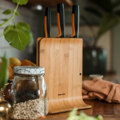 Knivblok med slidser - Fiskars Functional Form, 4 dele