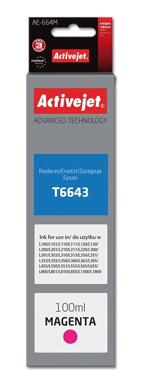 Blækpatron til Epson �� Activejet AE-664M T6643, magenta, 100 ml