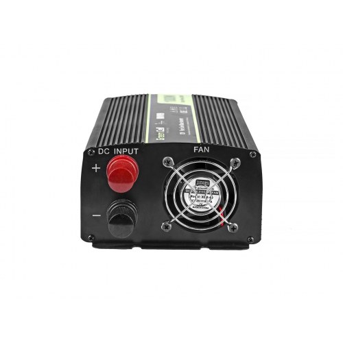 Strøminverter 12V til 230V – Green Cell INV09, 1000 W, sort