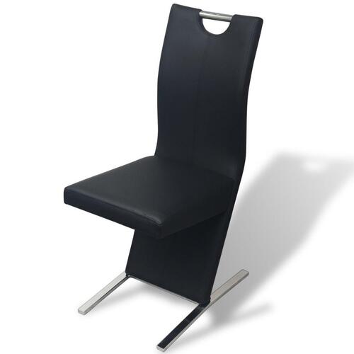 Spisebordsstole 4 stk. kunstlæder sort