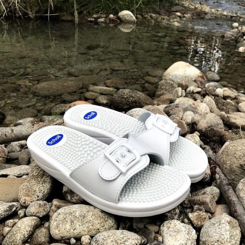 Massagesandaler Scholl – hvid, str. 41