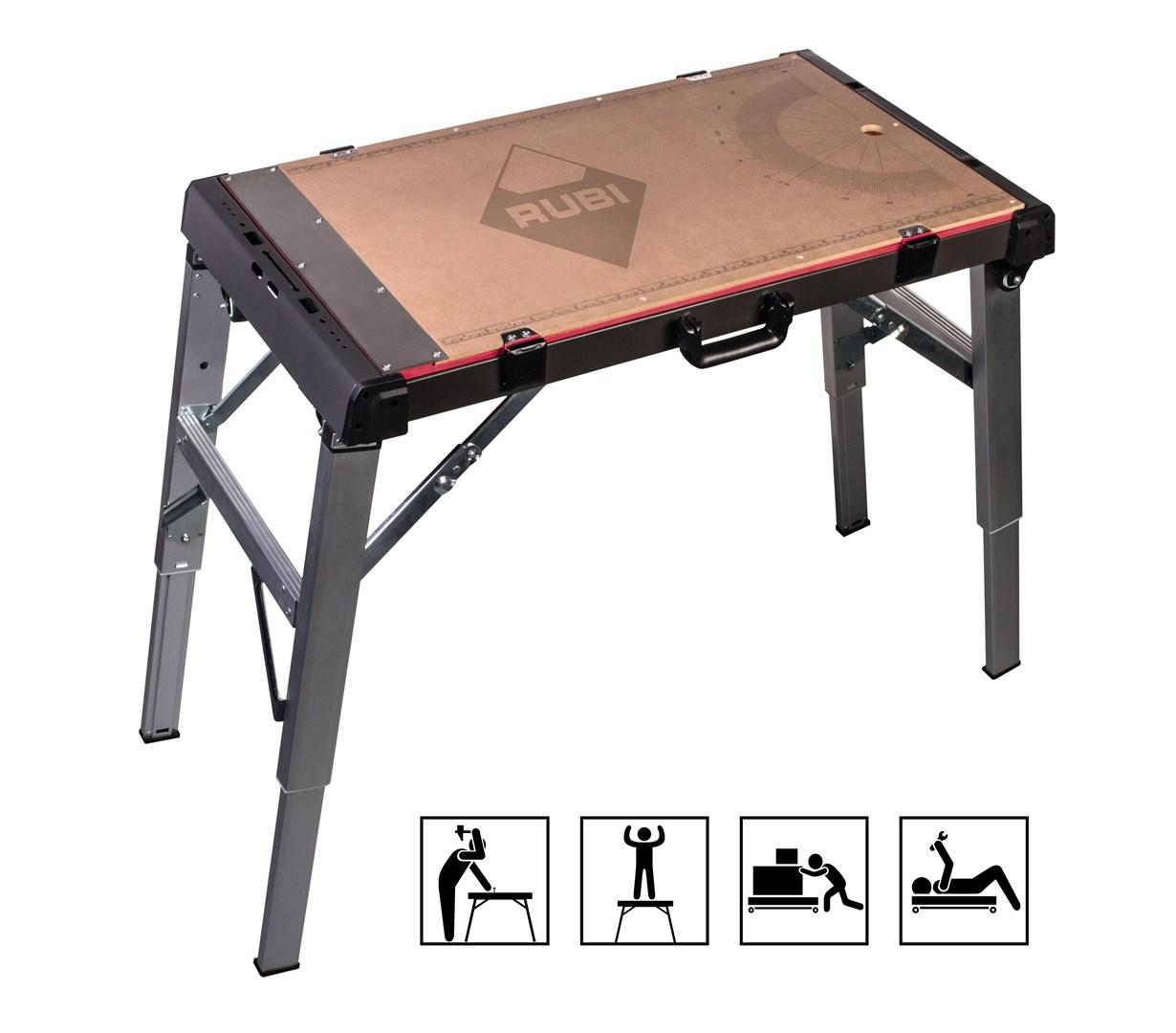 Arbejdsbord 4-i-1 RUBI 66924 - sort