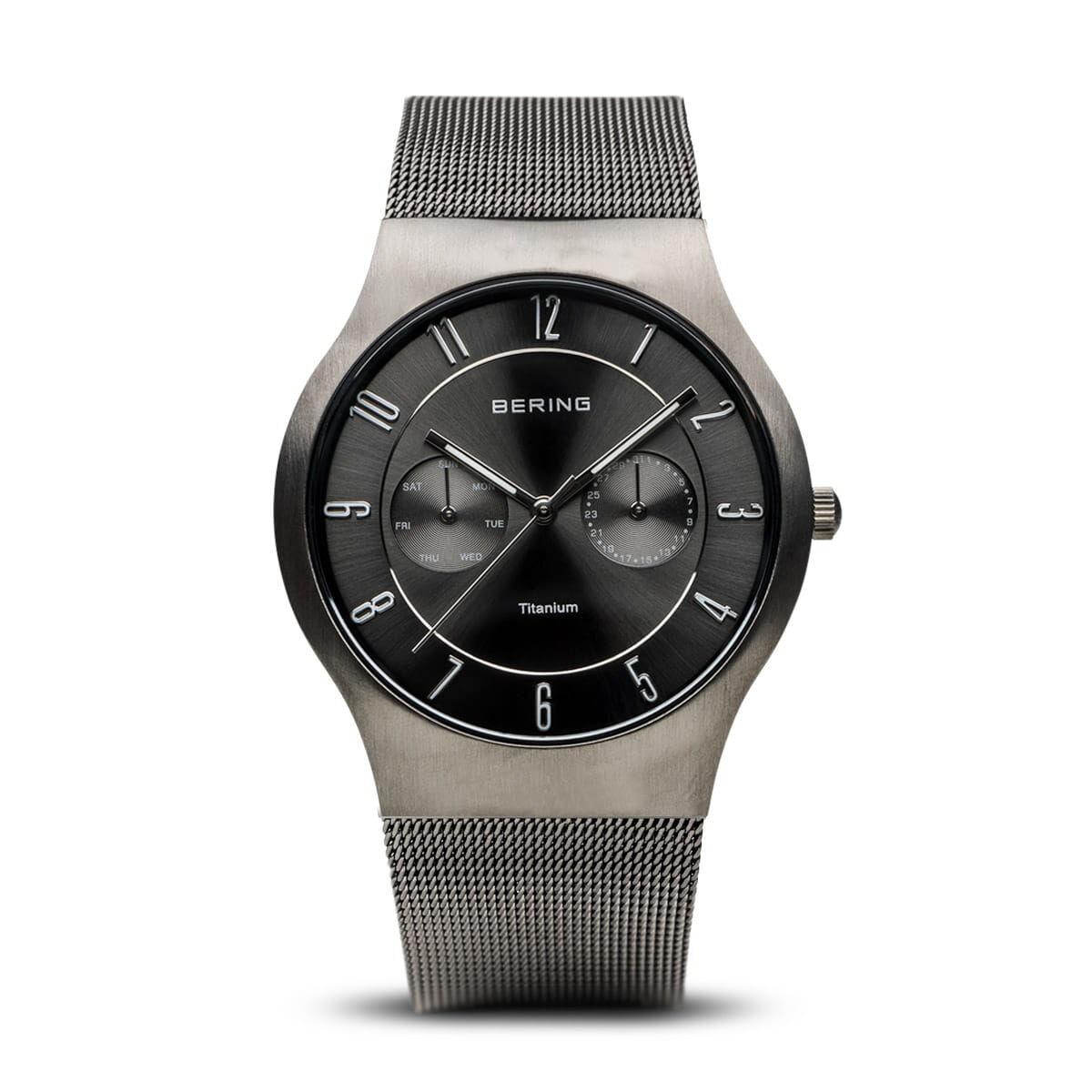 Herreur Bering 11939-077 - titanium, sort skive (Ø 39 mm)