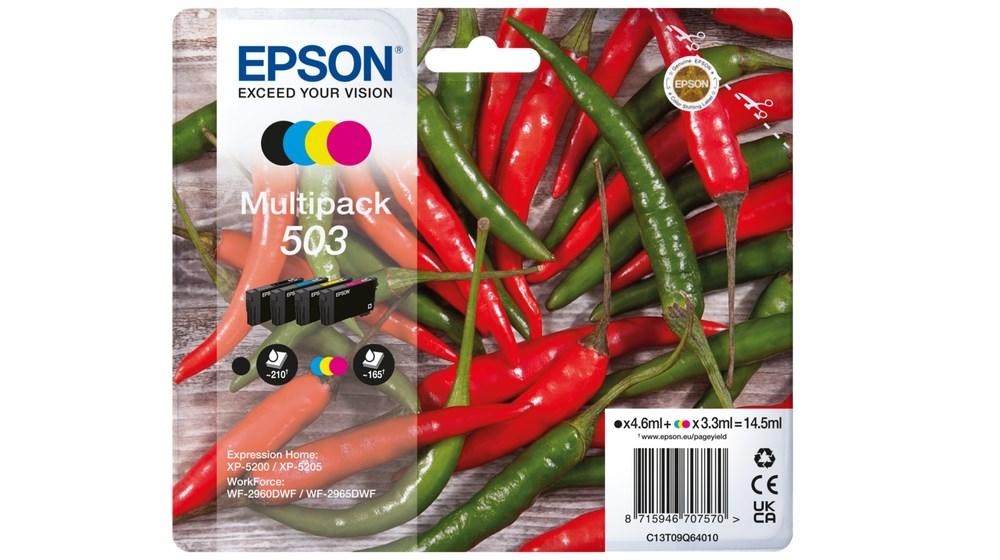 Blækpatron multipack Epson 503 - sort/cyan/magenta/gul, standard