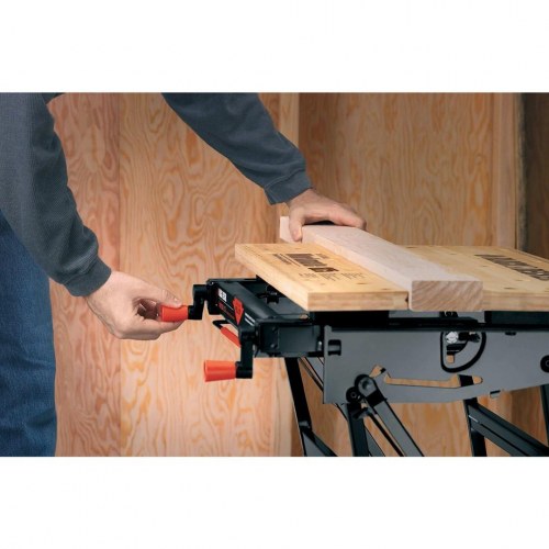 Arbejdsbænk Black & Decker WM825-XJ - sammenklappelig, sort