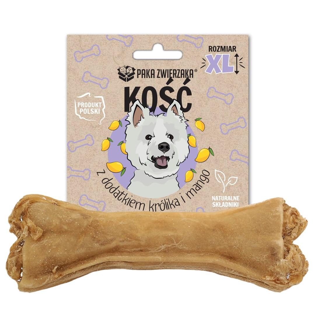 Hundegodbid â PAKA ZWIERZAKA knogle med kanin og mango XL 17 cm, 115 g