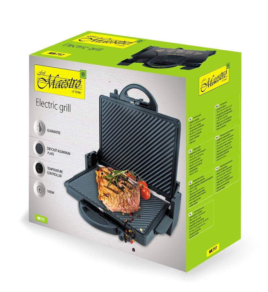 Elgrill Maestro MR717 kontaktgrill 1.900 W, sort