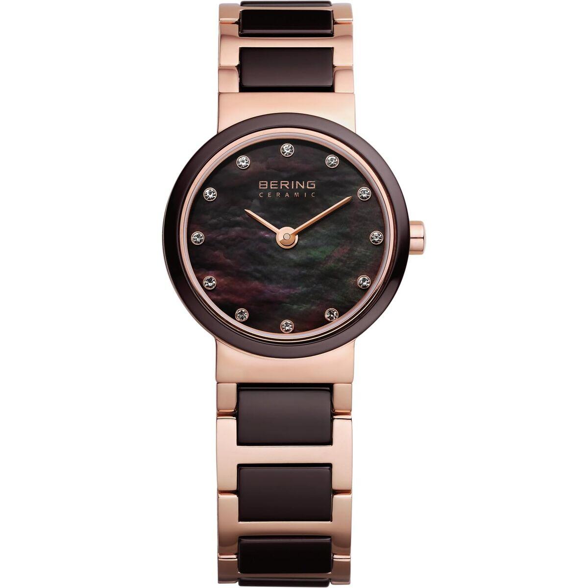 Dameur Bering - keramisk armbånd, Ø 25 mm, brun/pink