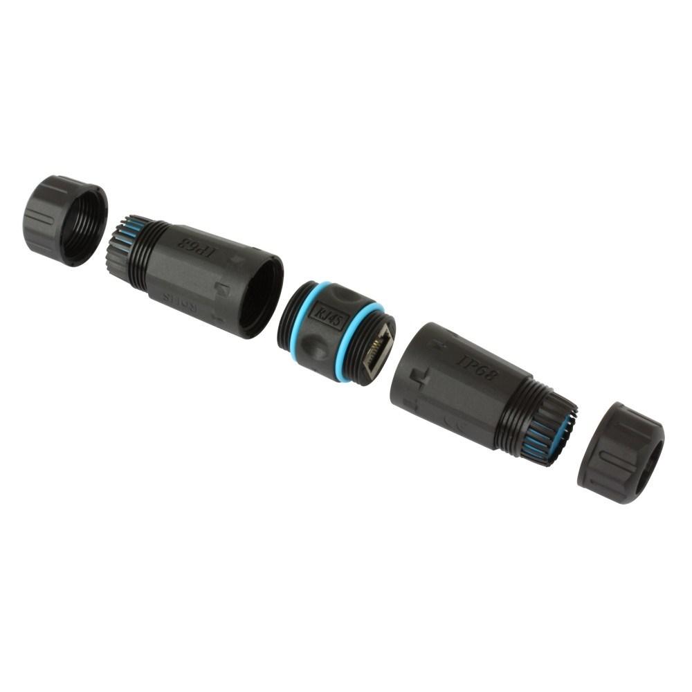 NetvÃ¦rksadapter RJ45 han-hun IP68 â TECHly, sort