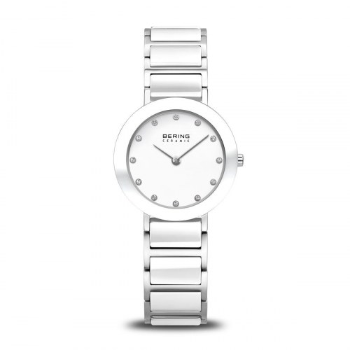 Dameur Bering - keramisk armbåndsur, hvid (Ø 29 mm)