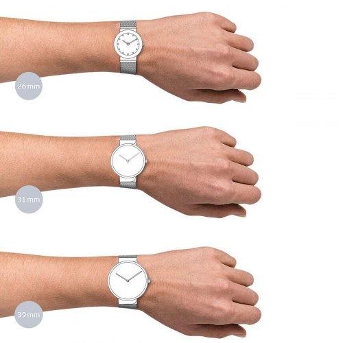 Dameur Bering - keramisk armbåndsur, hvid (Ø 29 mm)