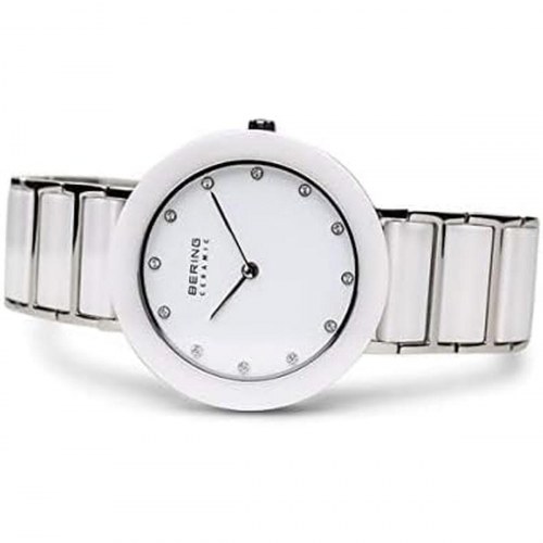 Dameur Bering - keramisk armbåndsur, hvid (Ø 29 mm)