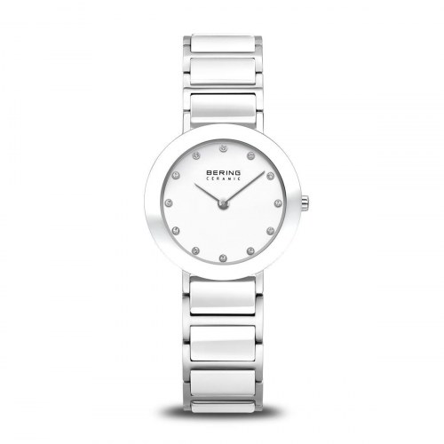 Dameur Bering - keramisk armbåndsur, hvid (Ø 29 mm)