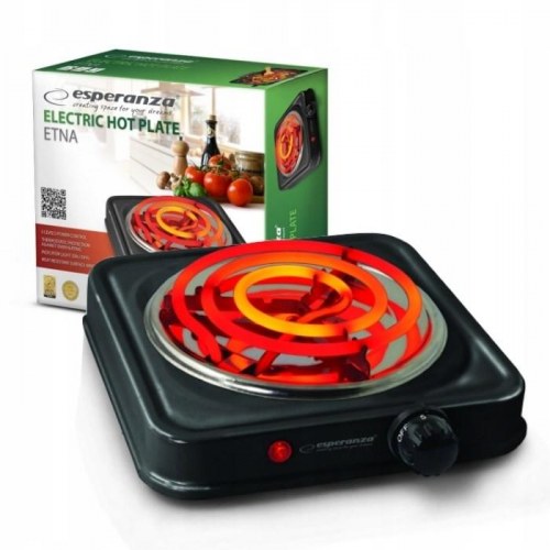 Elektrisk kogeplade – Esperanza ETNA, 1 zone, bordmodel, 21 cm, sort