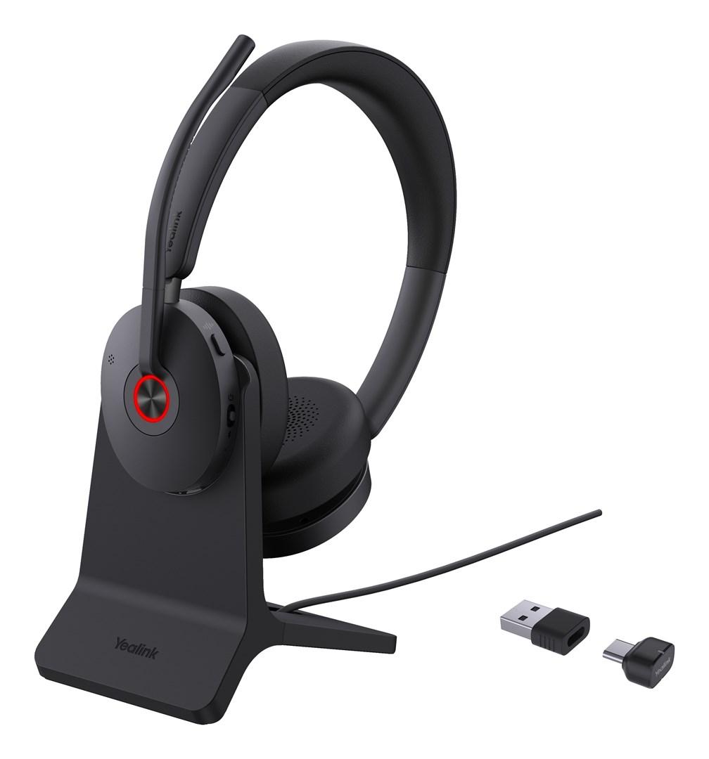 Trådløst headset Yealink BH74 med stander UC USB‑C/A billede