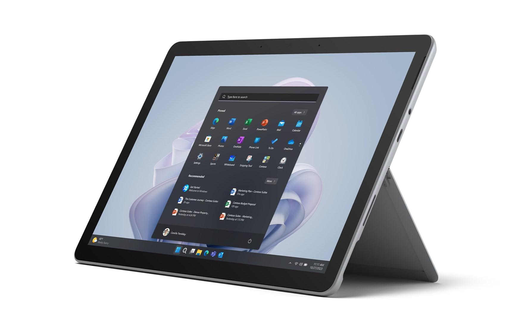Tablet Microsoft Surface Go 4 10,5" Intel N200 8GB/64GB Windows 11 Pro - Platinum billede