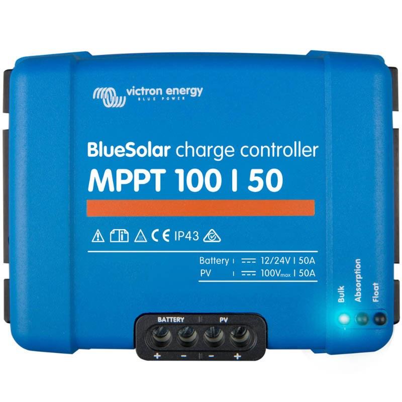 Victron Energy BlueSolar MPPT 100/50 12V 24V 50A Solcelle-opladningsregulator MPPT 12 V, 24 V 50 A