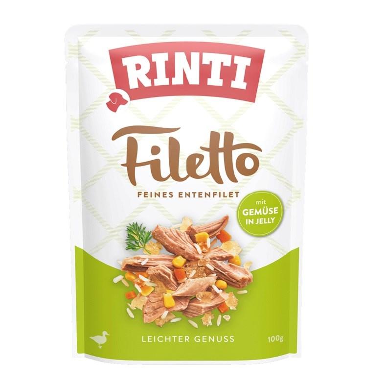 Hundefoder vÃ¥dfoder RINTI Filetto andefilet med grÃ¸ntsager â 100 g