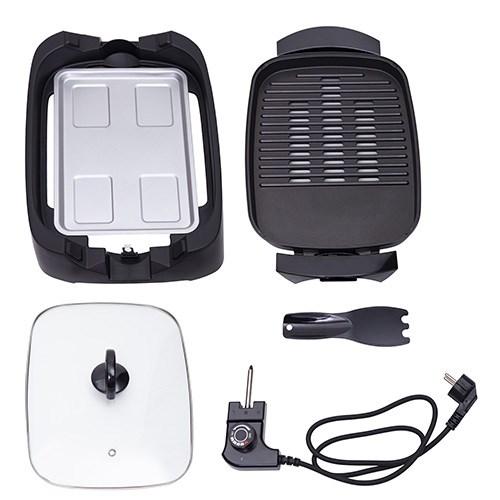 Elgrill Adler AD 6610 bordgrill med låg, 3.000 W