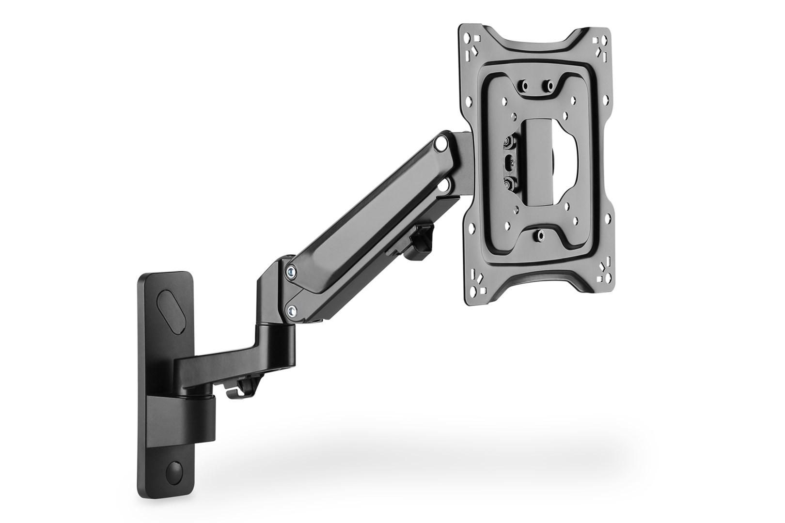 DIGITUS - Monteringssæt (vægmontering) - for LCD-display/kurvet LCD-display - gasfjeder, drejearm - aluminium, plastik, stål - mat sort - skærmstørrelse: 17-43