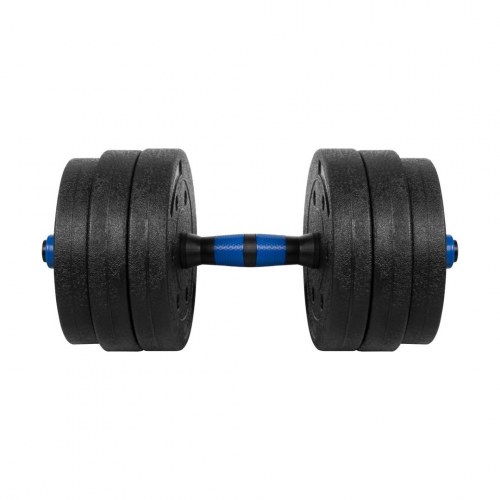 Håndvægte justerbare 2x10 kg - Rebel Active med forbindelsesstang