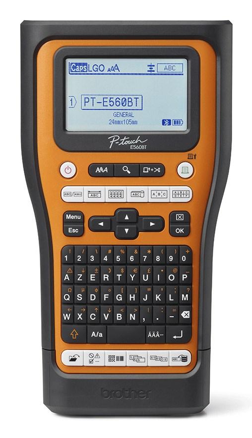 Labelmaskine Brother PT-E560BTVP – termisk overførsel, 180 × 180 dpi, 20 mm/sek, Bluetooth, QWERTZ billede